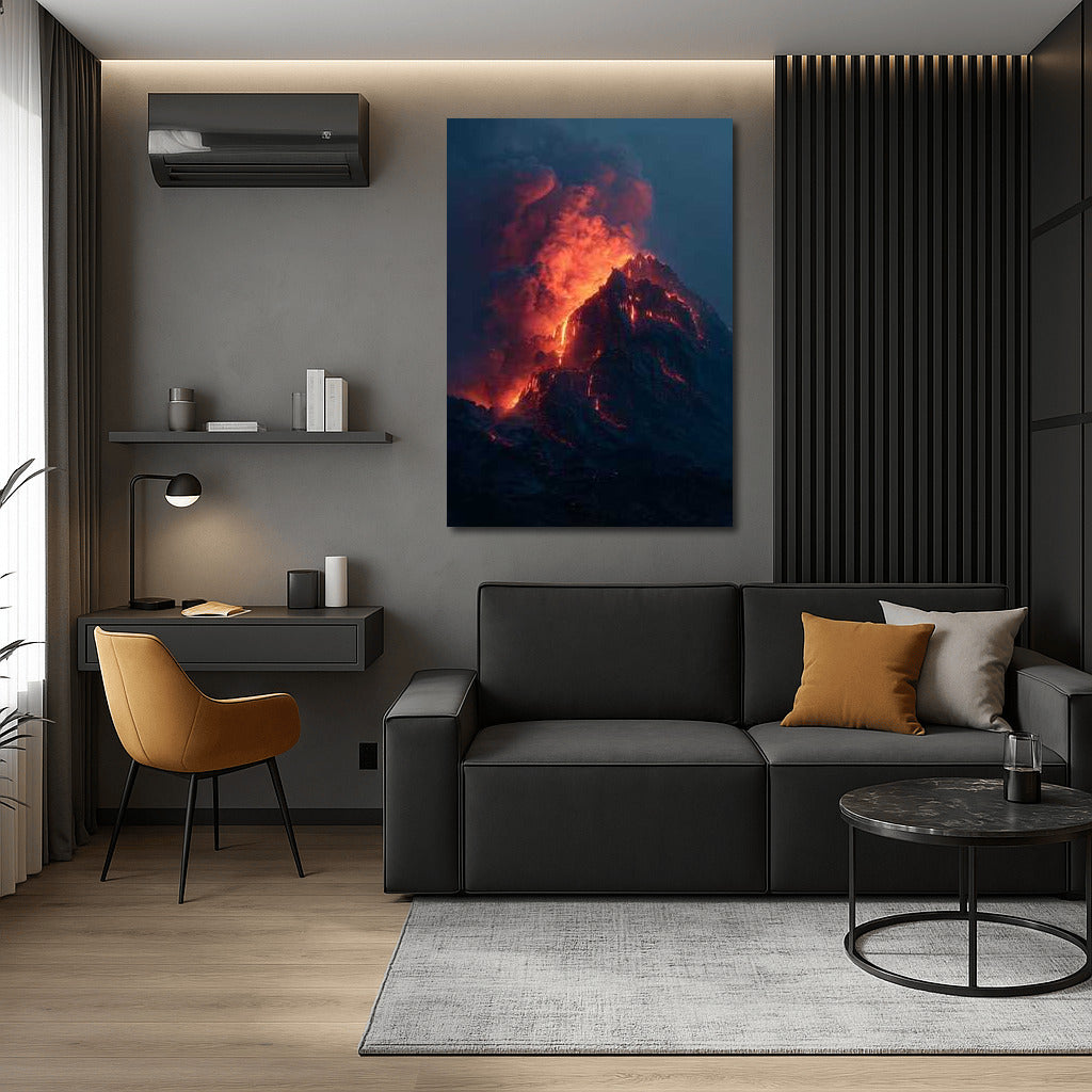 Fire Dance of Volcano: Natural Landscapes and Volcanoes