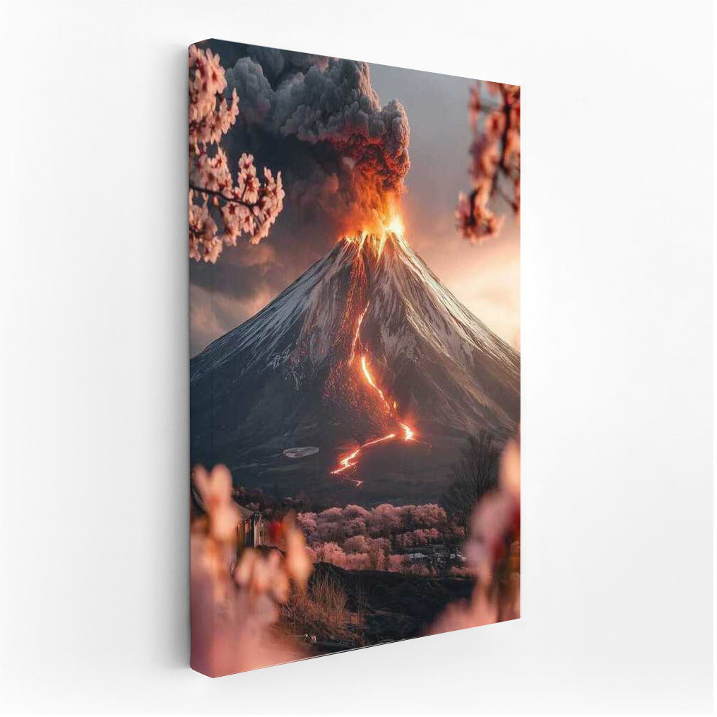 Volcanic Delight in a Blooming Landscape