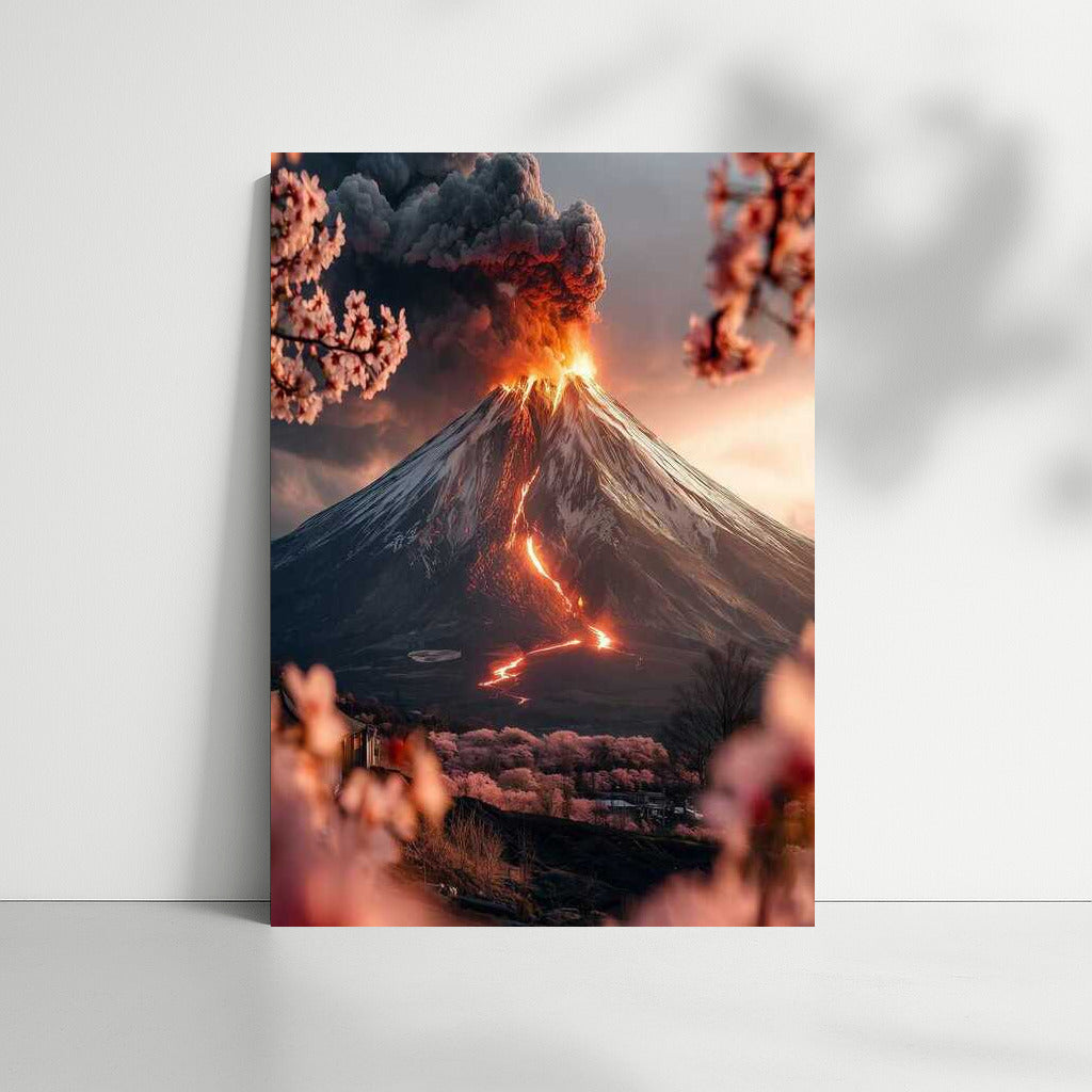 Volcanic Delight in a Blooming Landscape