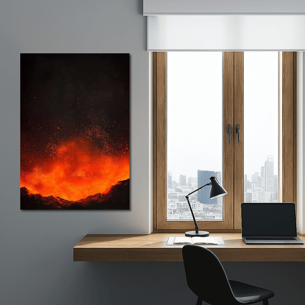 Fire Volcano: Dynamics of Natural Landscapes