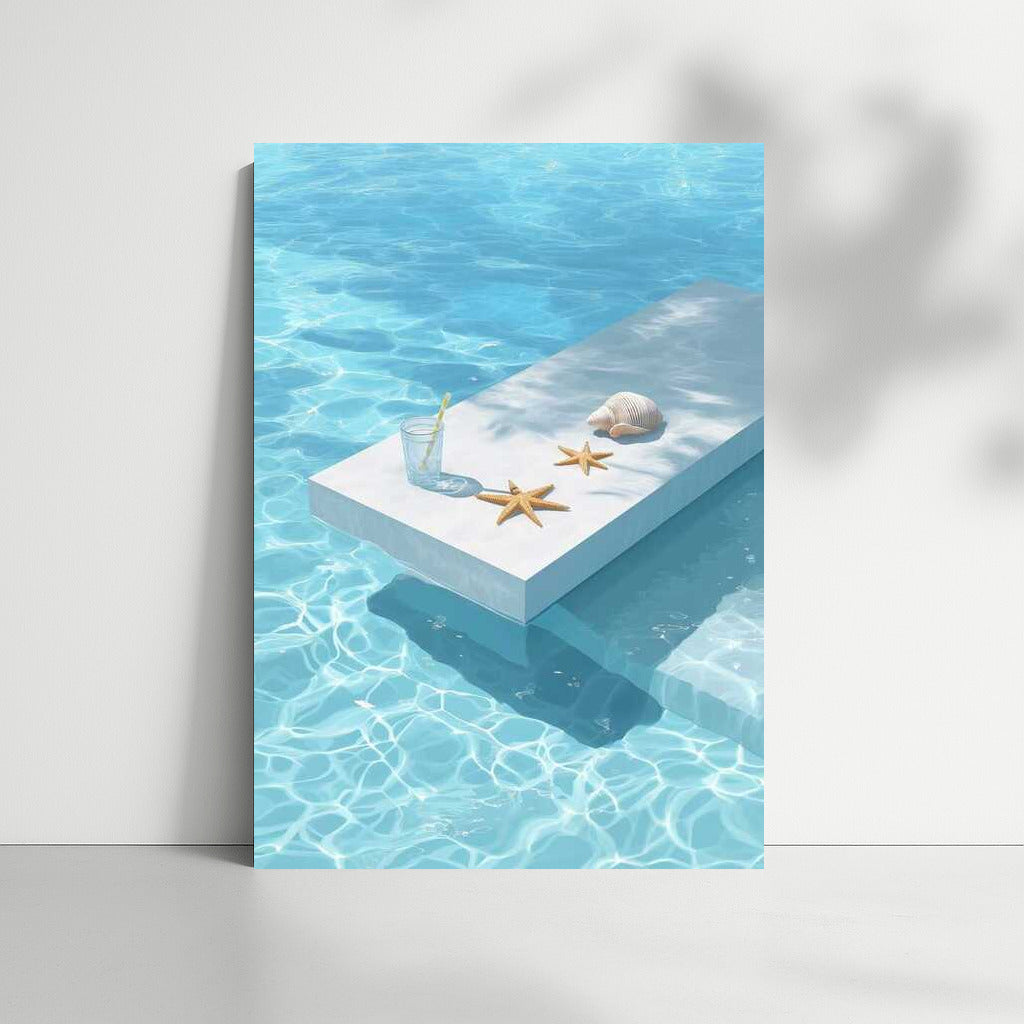 Summer Symphony: Starfish and Shell by the Pool
