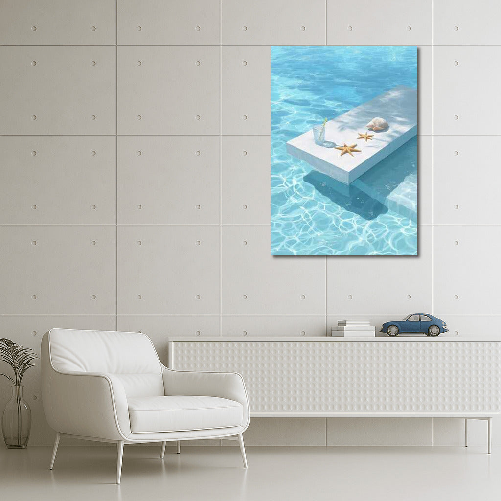 Summer Symphony: Starfish and Shell by the Pool