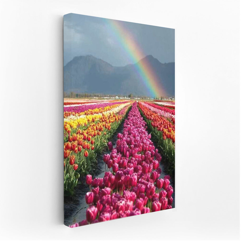 Spring Tulip Carpet: Rainbow Over the Mountains