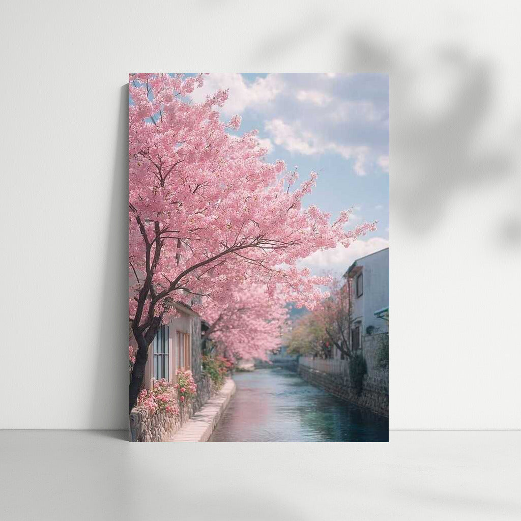 Spring Channel: Pink Trees and Pastel Freshness