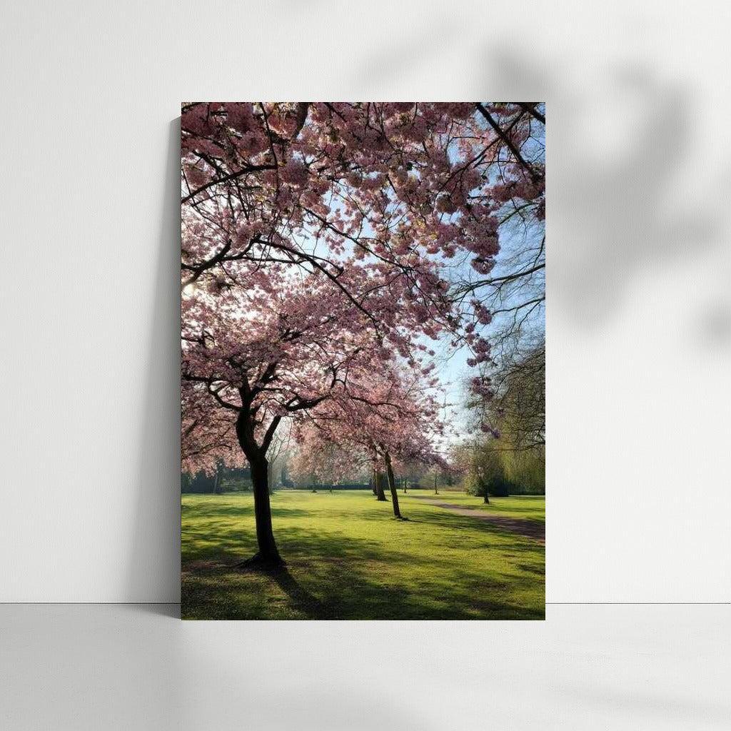 Spring Awakening: Blooming Trees and Bright Landscape