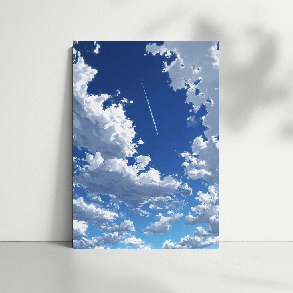 Floating Clouds: Clear Skies in Nature Landscapes