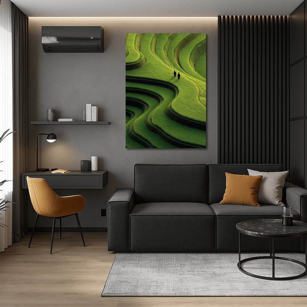 Nature's Dance on Green Hills: Inspiration and Tranquility