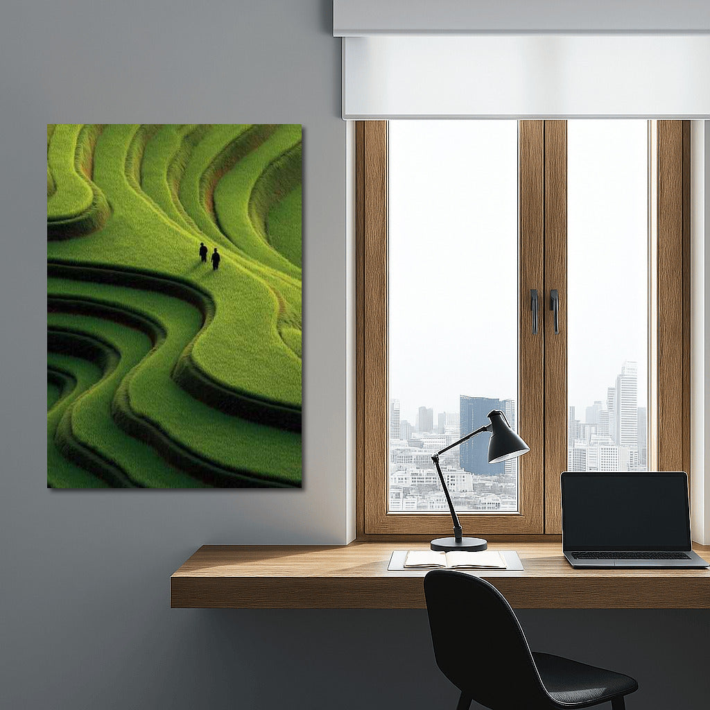 Nature's Dance on Green Hills: Inspiration and Tranquility