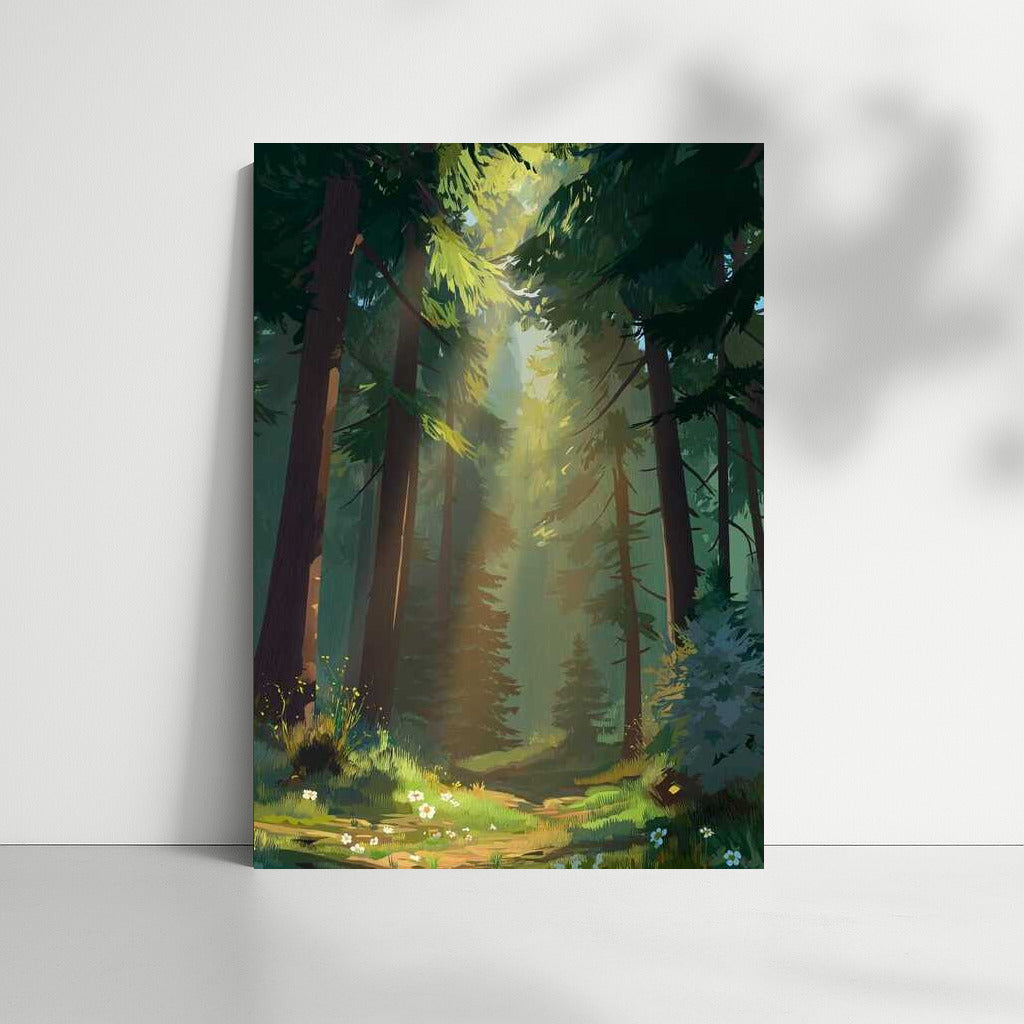 Sun Rays in the Forest: Harmony of Nature
