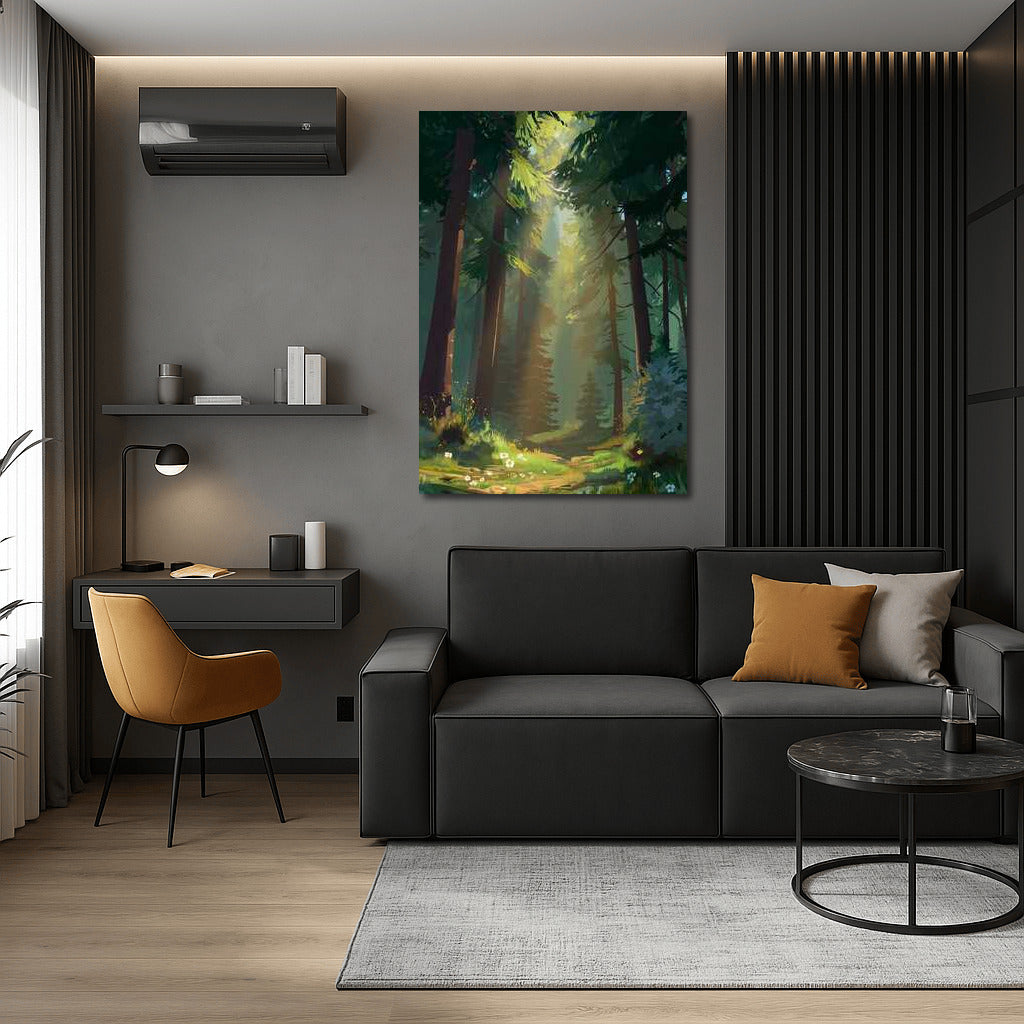Sun Rays in the Forest: Harmony of Nature