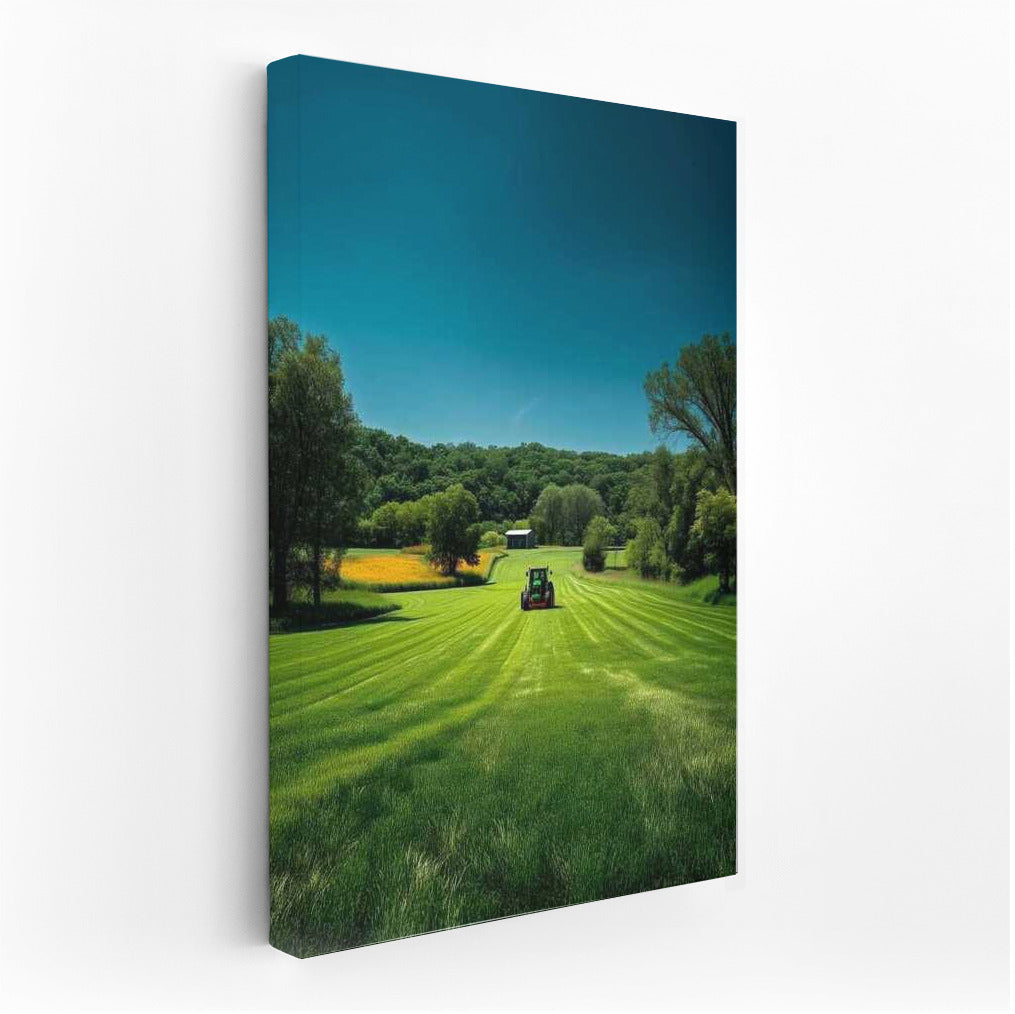 Green Fields: Enchanting Landscape of Rural Nature