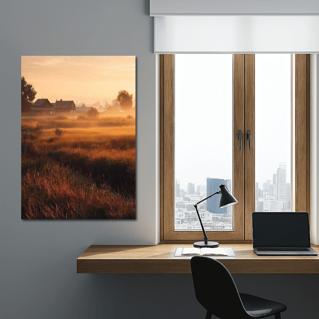 Morning Light of Countryside Fields: The Tranquility of Nature