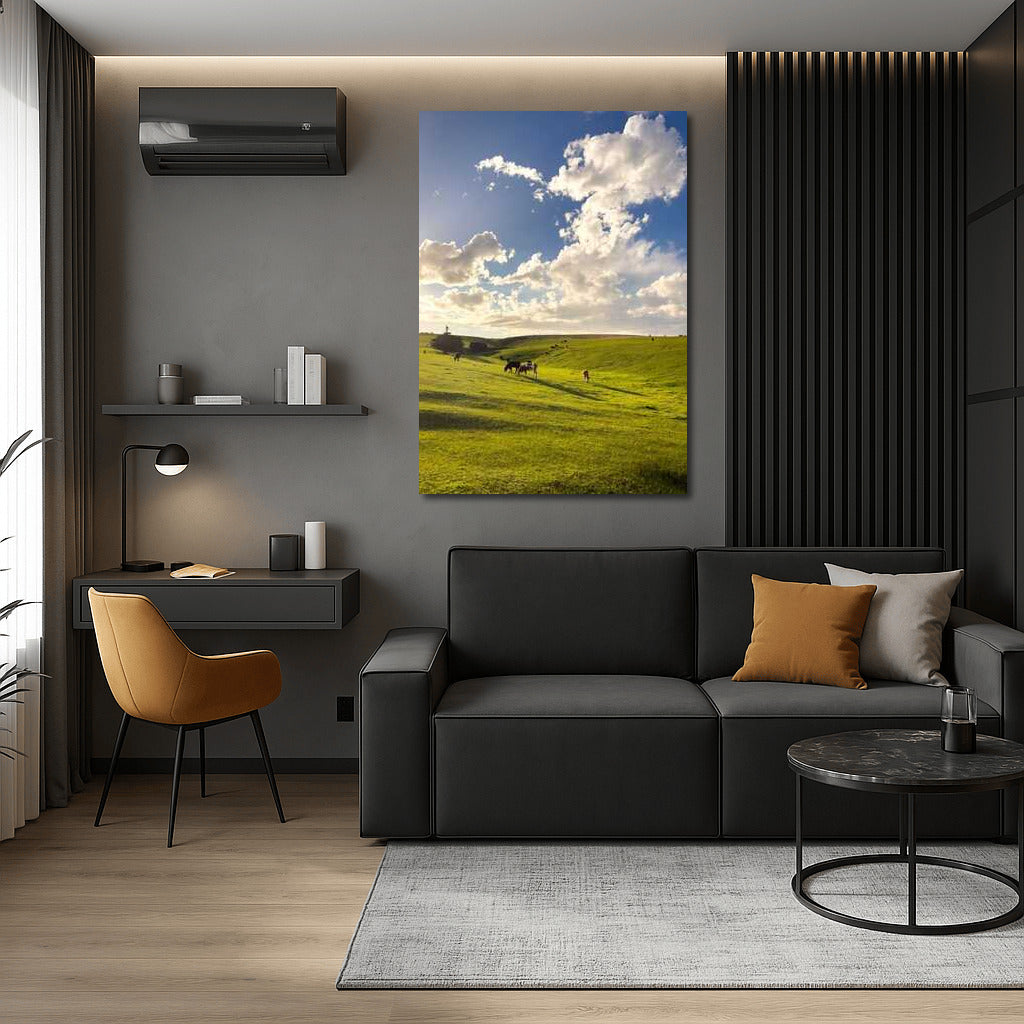 Sunset Magic of Country Fields: Natural Landscapes and Farmlands