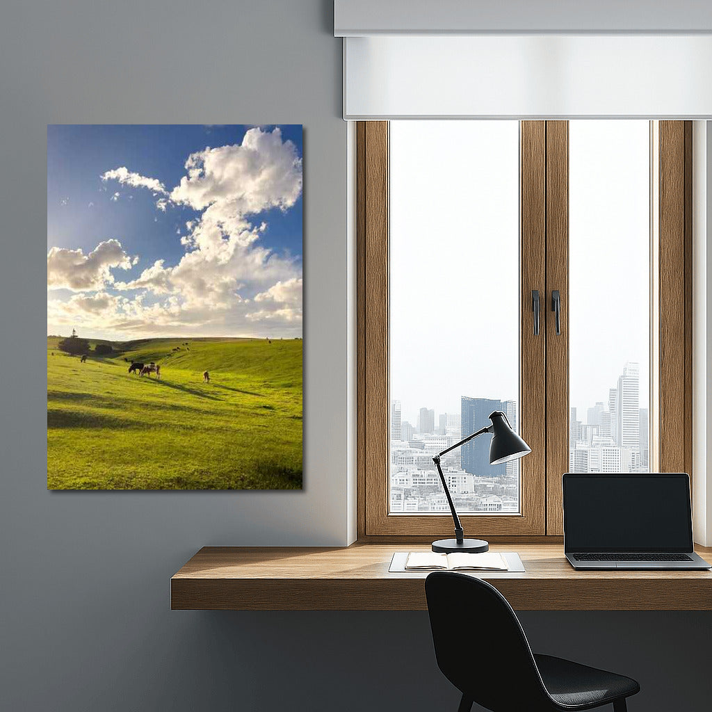 Sunset Magic of Country Fields: Natural Landscapes and Farmlands