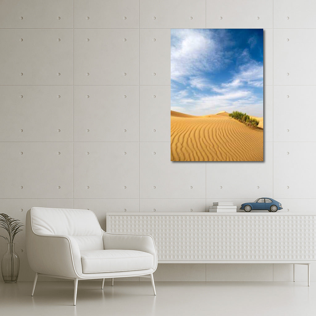 Velvet Dunes Under the Endless Sky: An Oasis of Tranquility in the Desert Landscape