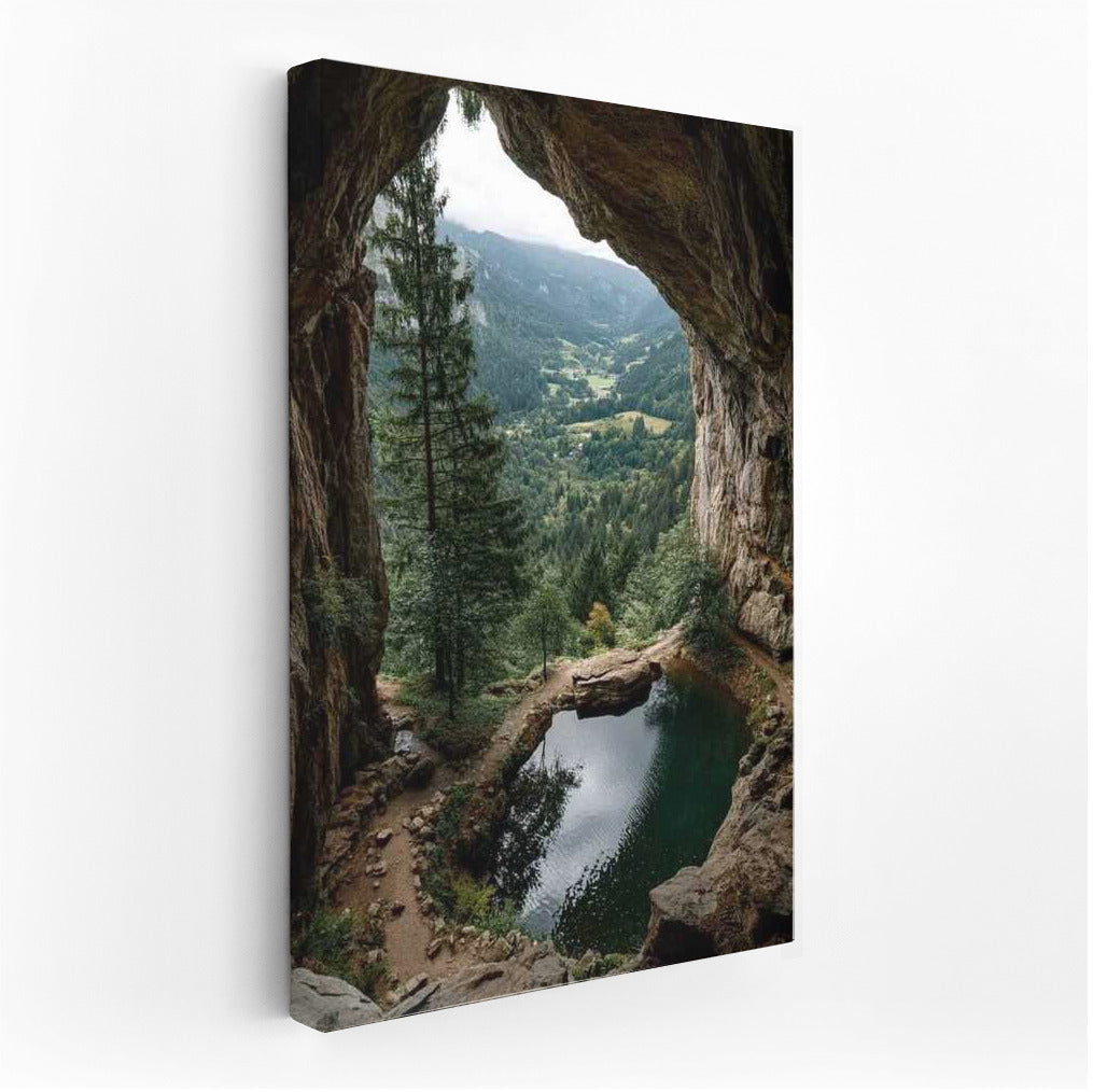 Grotto in Green Valleys: Natural Landscapes and Canyons