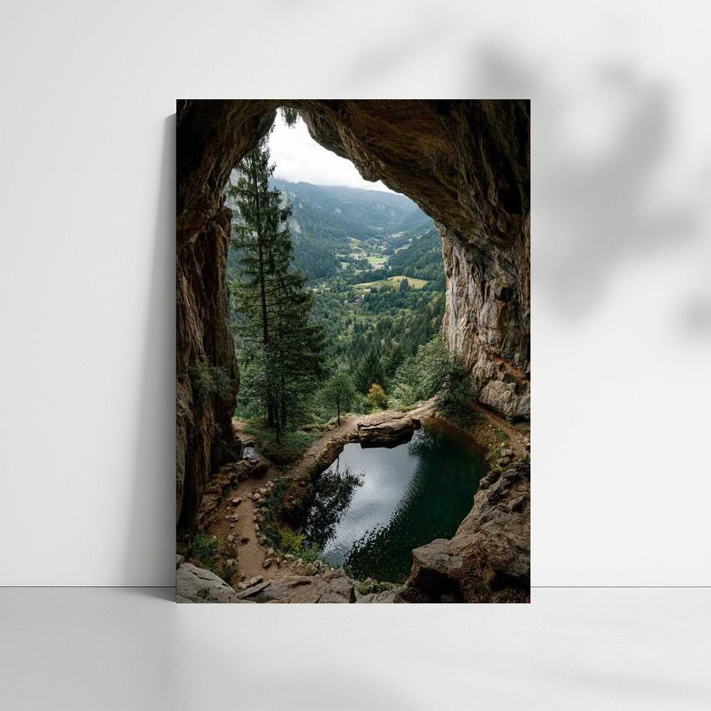 Grotto in Green Valleys: Natural Landscapes and Canyons