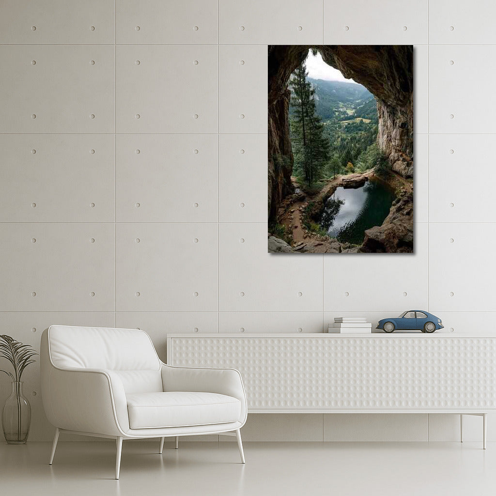 Grotto in Green Valleys: Natural Landscapes and Canyons
