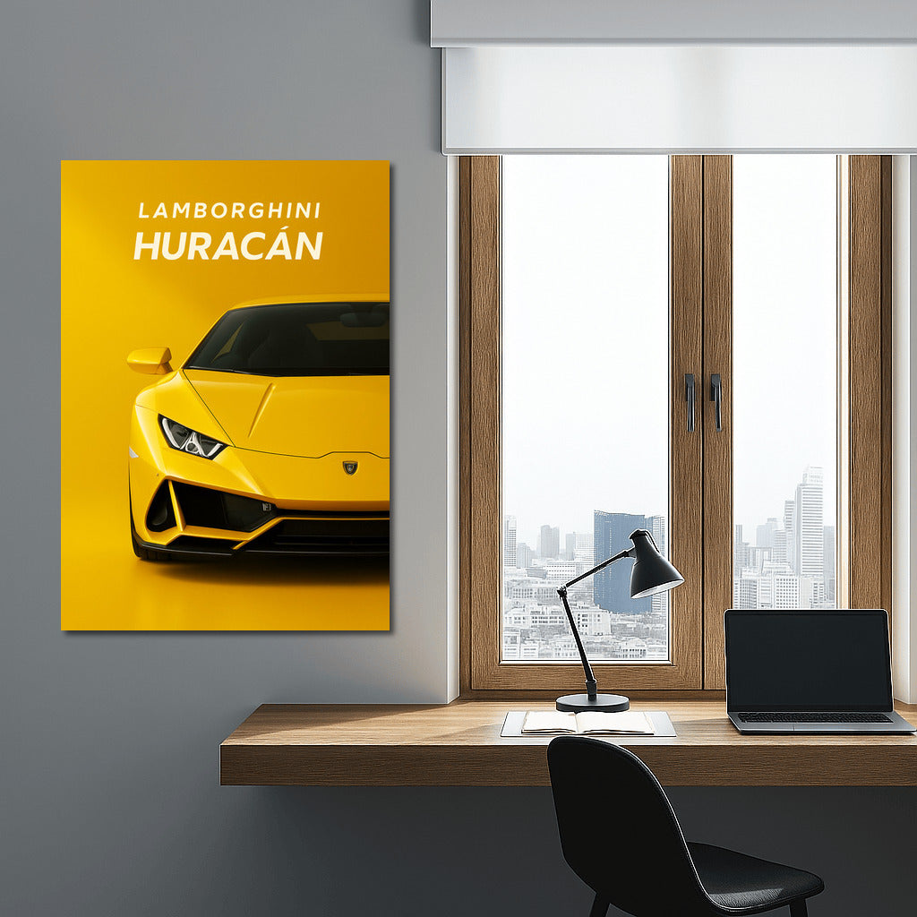 Speed and Boldness: Yellow Lamborghini Huracan