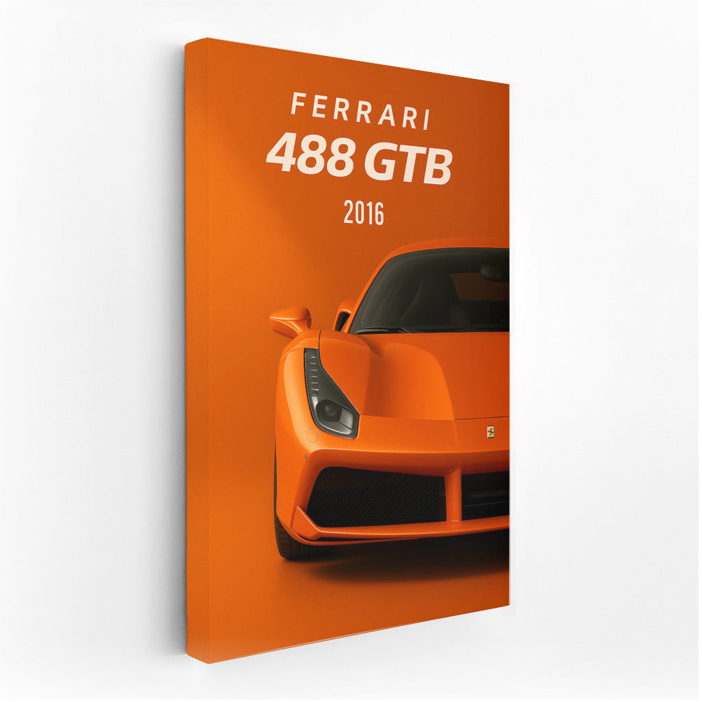 Fiery Ferrari 488 GTB: The Embodiment of Speed in Orange