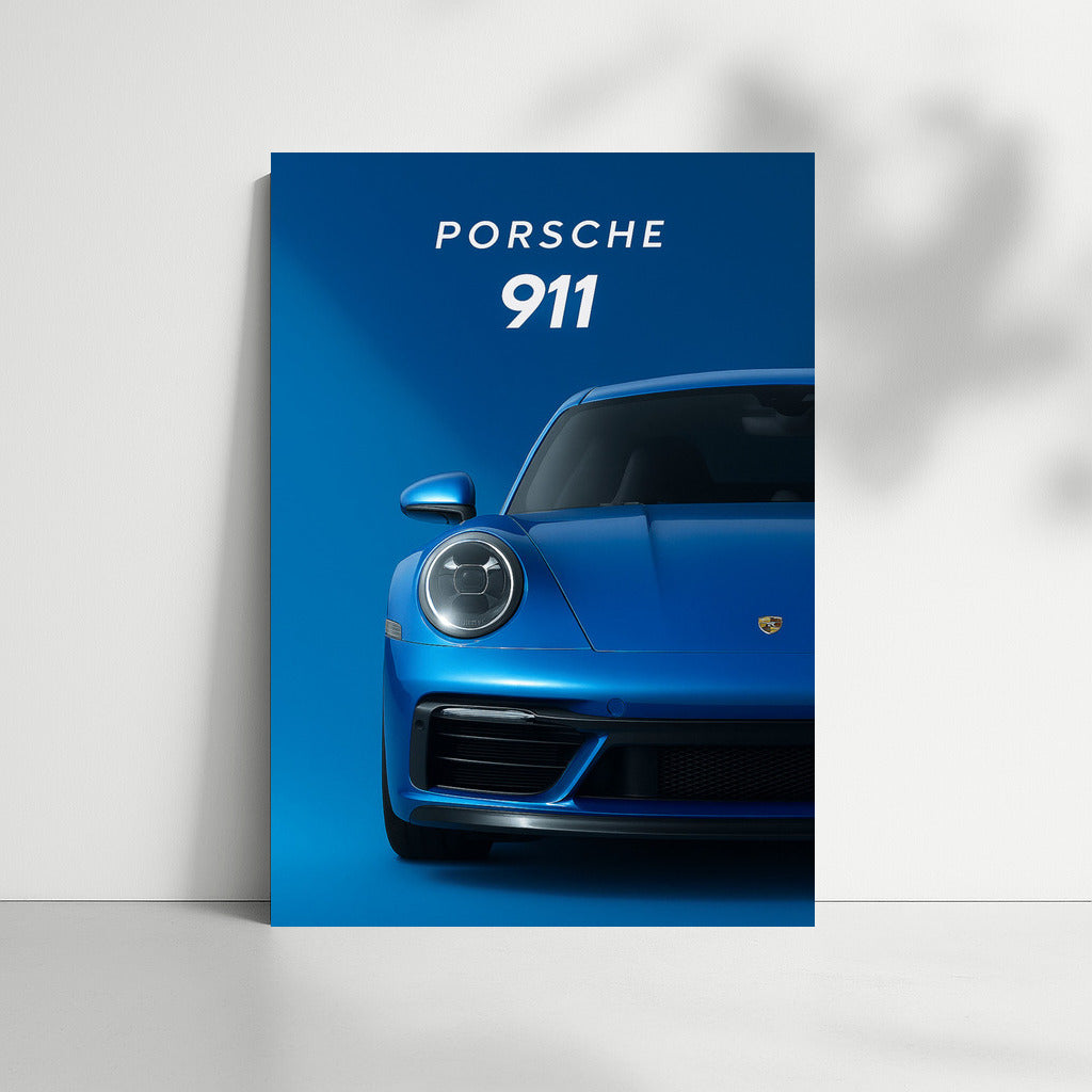 Legend on Canvas: Porsche 911 Blue