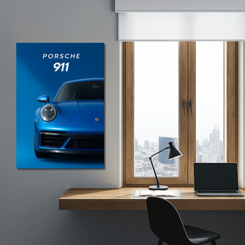 Legend on Canvas: Porsche 911 Blue