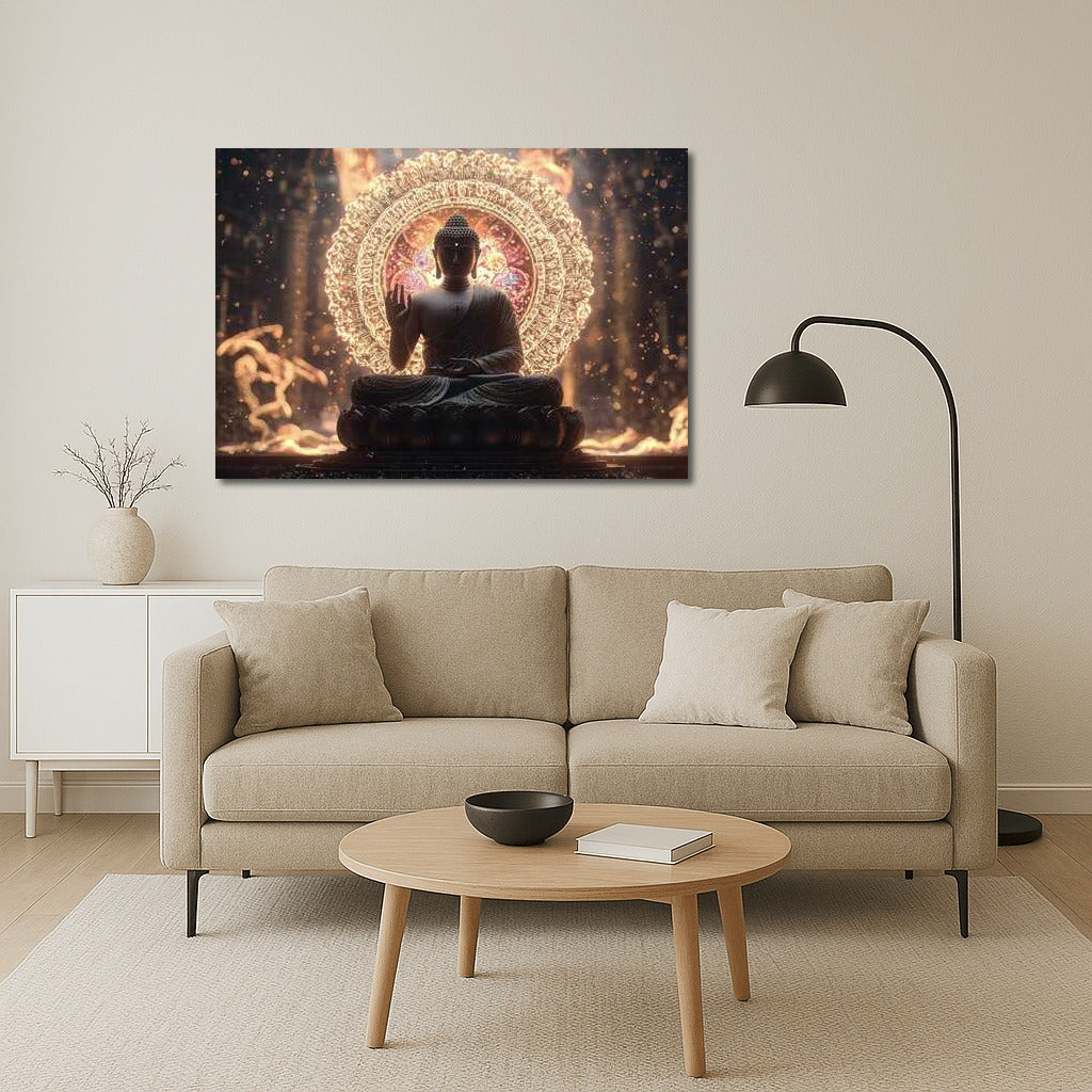 Buddha's Radiance: Light of Peace and Inspiration