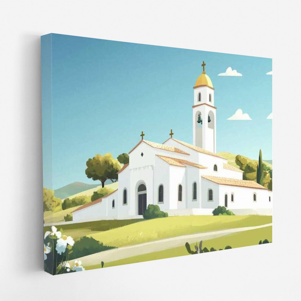 Light and Peace: Cartoon Church for Peace and Harmony