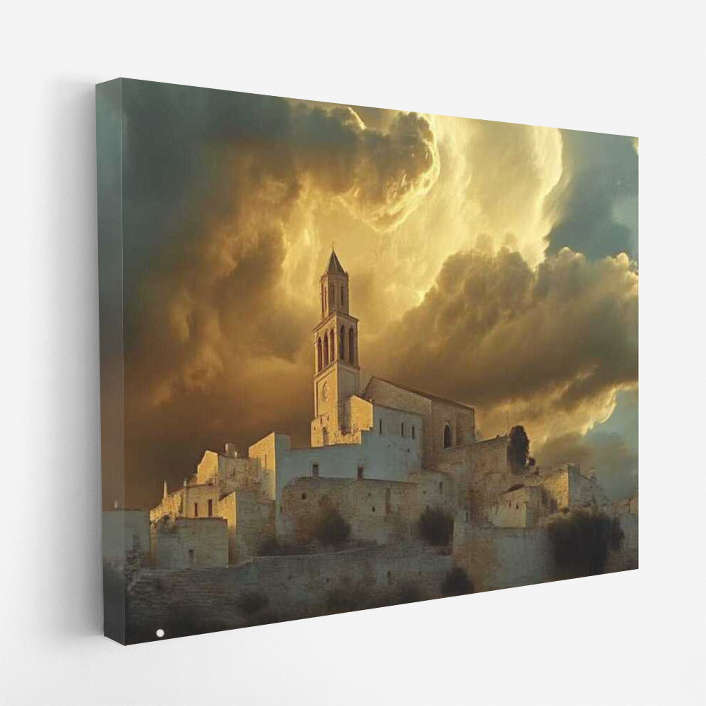 The Grandeur of the Church under a Dramatic Sky