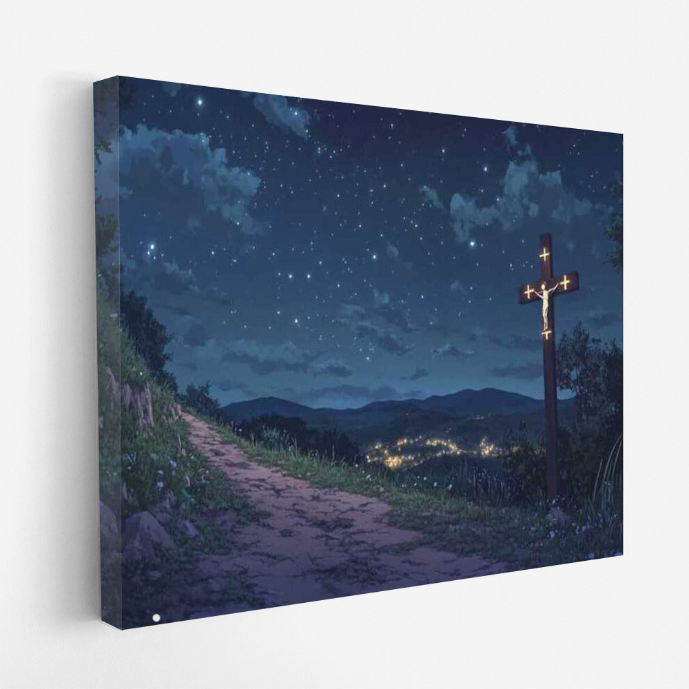 Starry Night and the Light of the Cross of Jesus