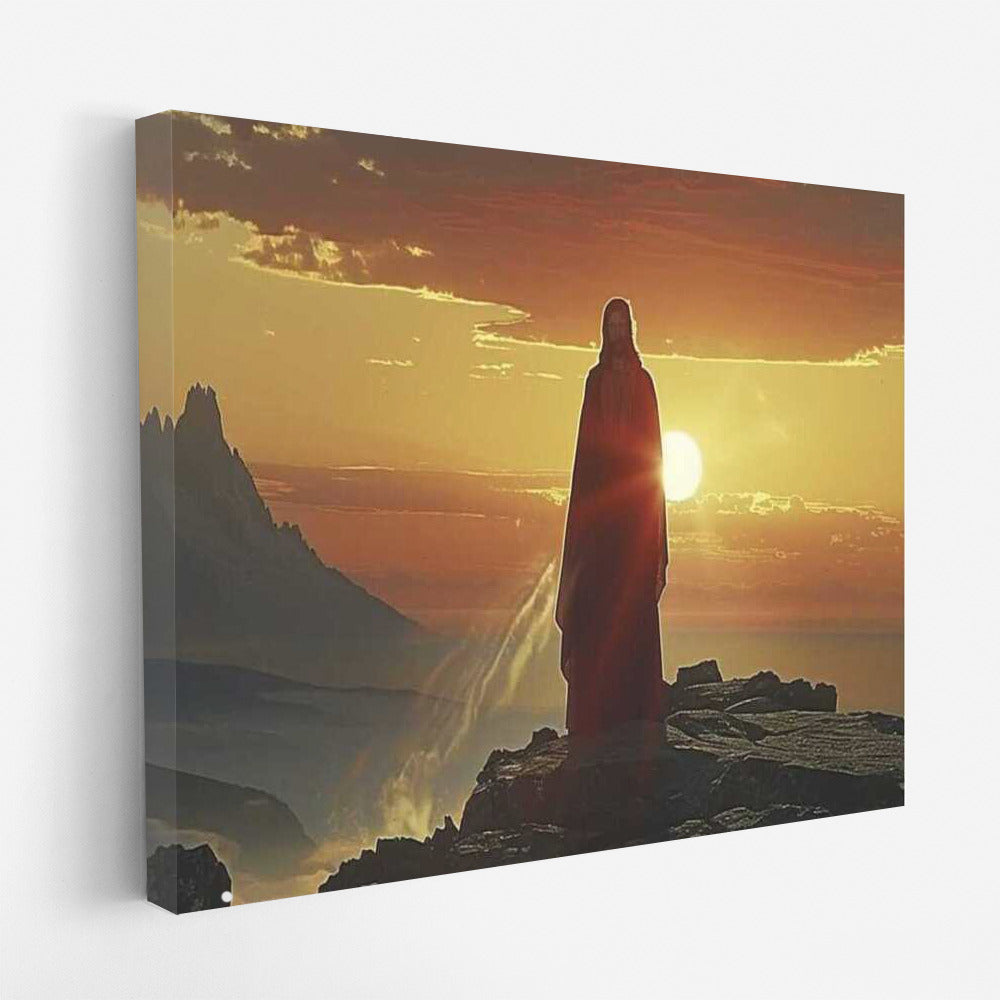 Jesus on Top: Sunset Illumination