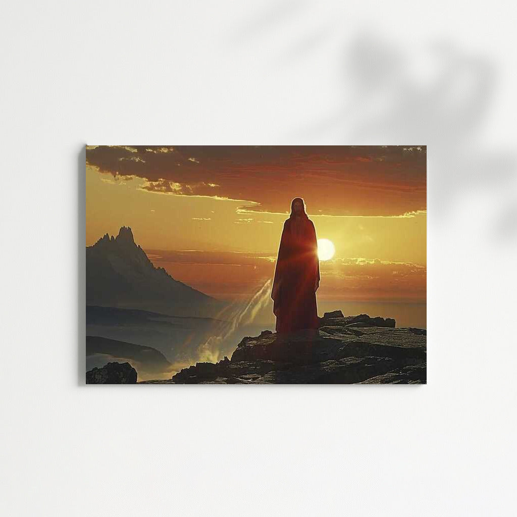 Jesus on Top: Sunset Illumination