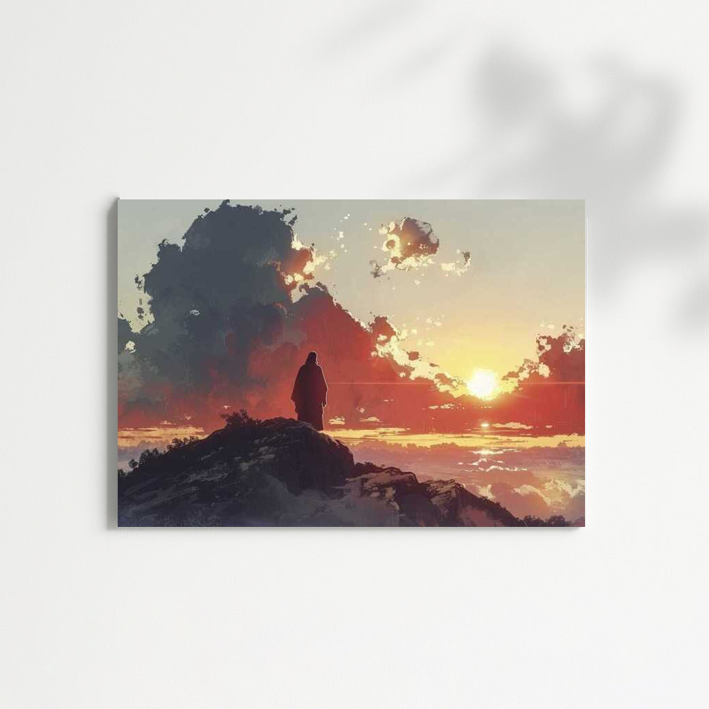Jesus on the Mountain: Sunset Awakening