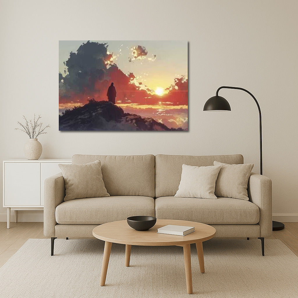 Jesus on the Mountain: Sunset Awakening