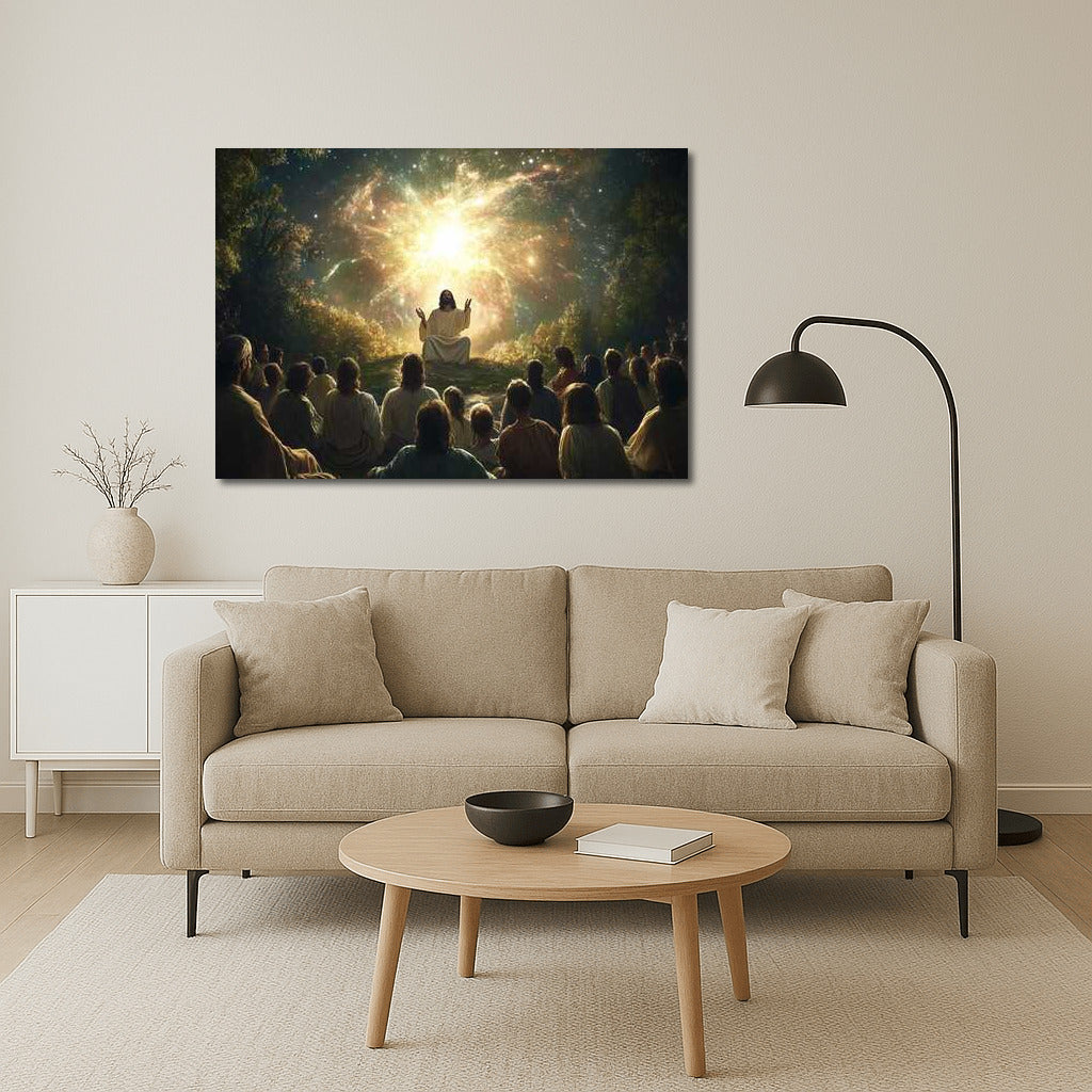 Jesus' Teachings Under the Starry Sky: Light and Wisdom in Your Home
