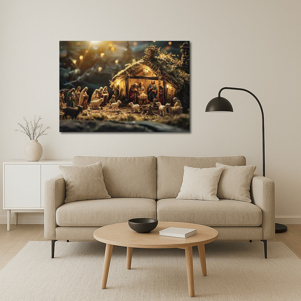 Holy Nativity Scene in the Starry Glow: Eternity and Spirituality