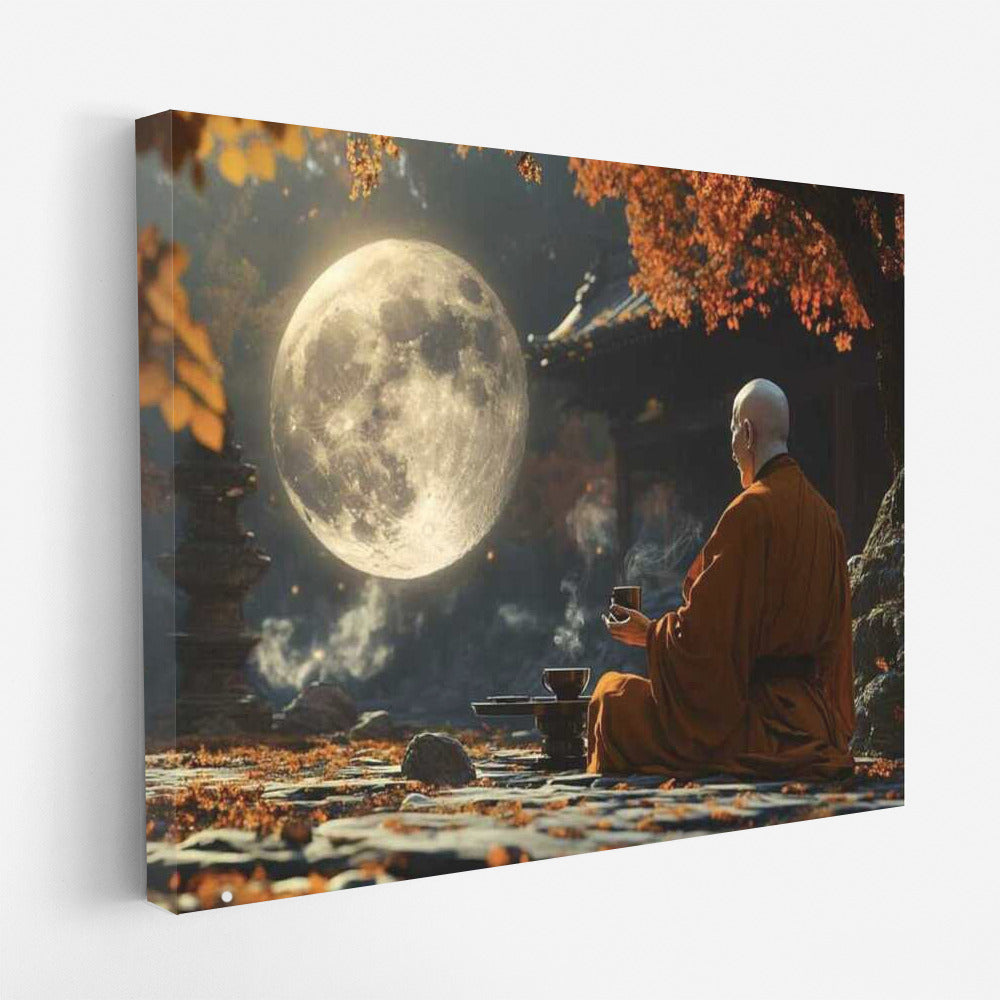 Lunar Harmony of the Old Japanese Monk