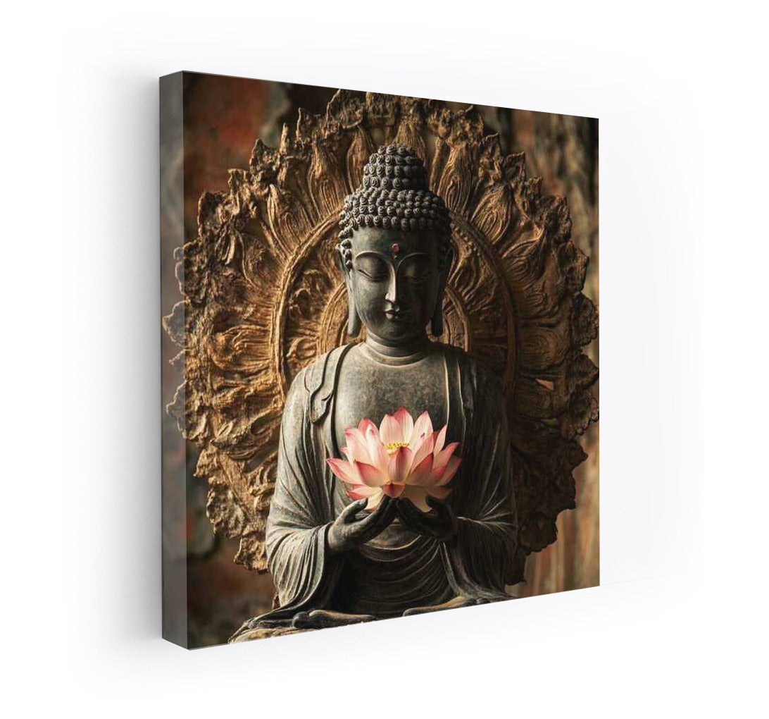 Buddha with Lotus: Harmony and Peace