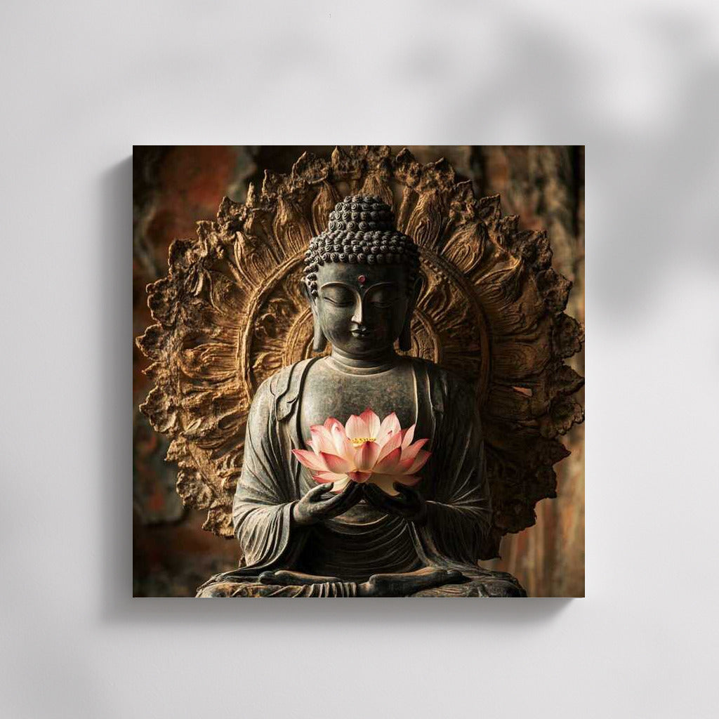 Buddha with Lotus: Harmony and Peace