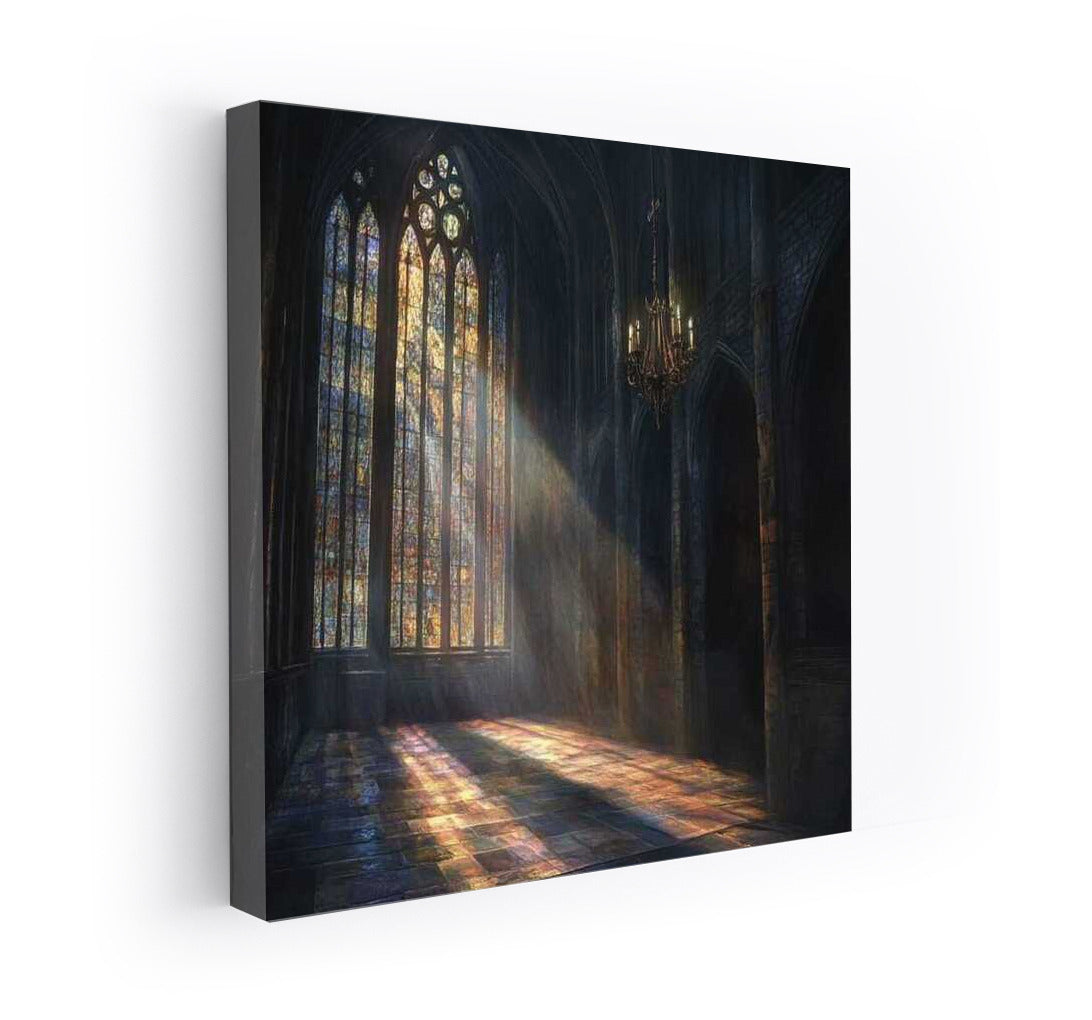 Light of the Stained Glass of the Gothic Cathedral