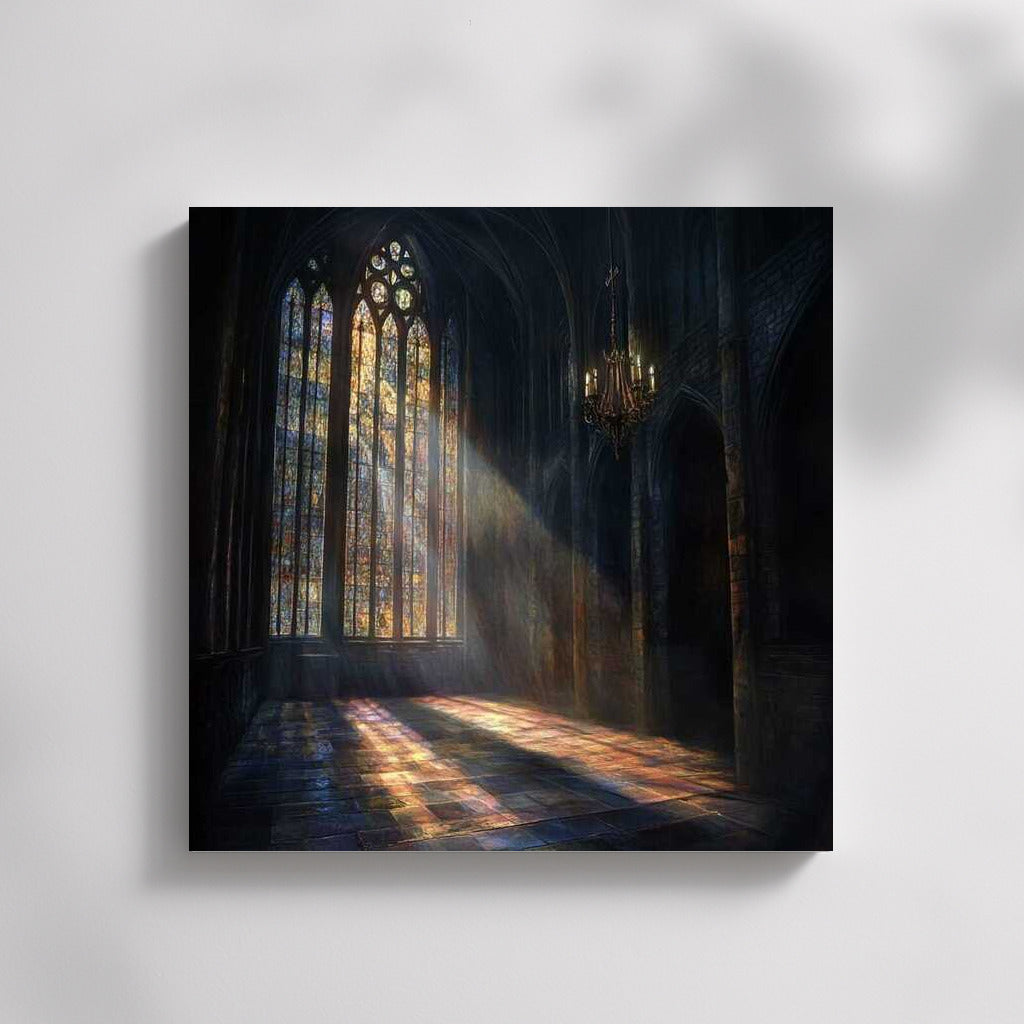 Light of the Stained Glass of the Gothic Cathedral