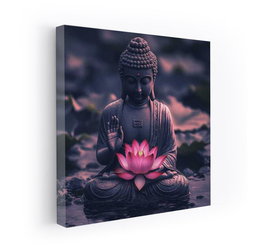 Buddha with Lotus: Harmony and Enlightenment