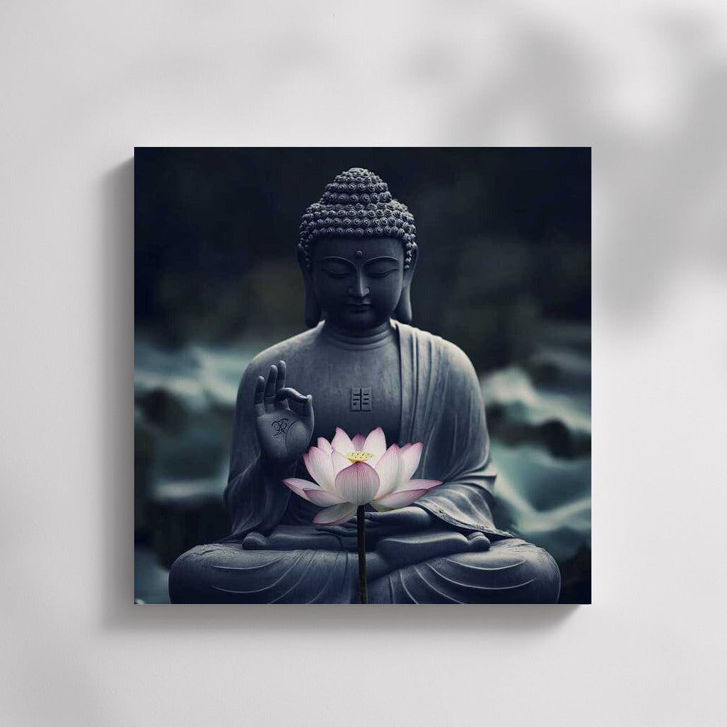 Buddha with Lotus: Harmony and Enlightenment