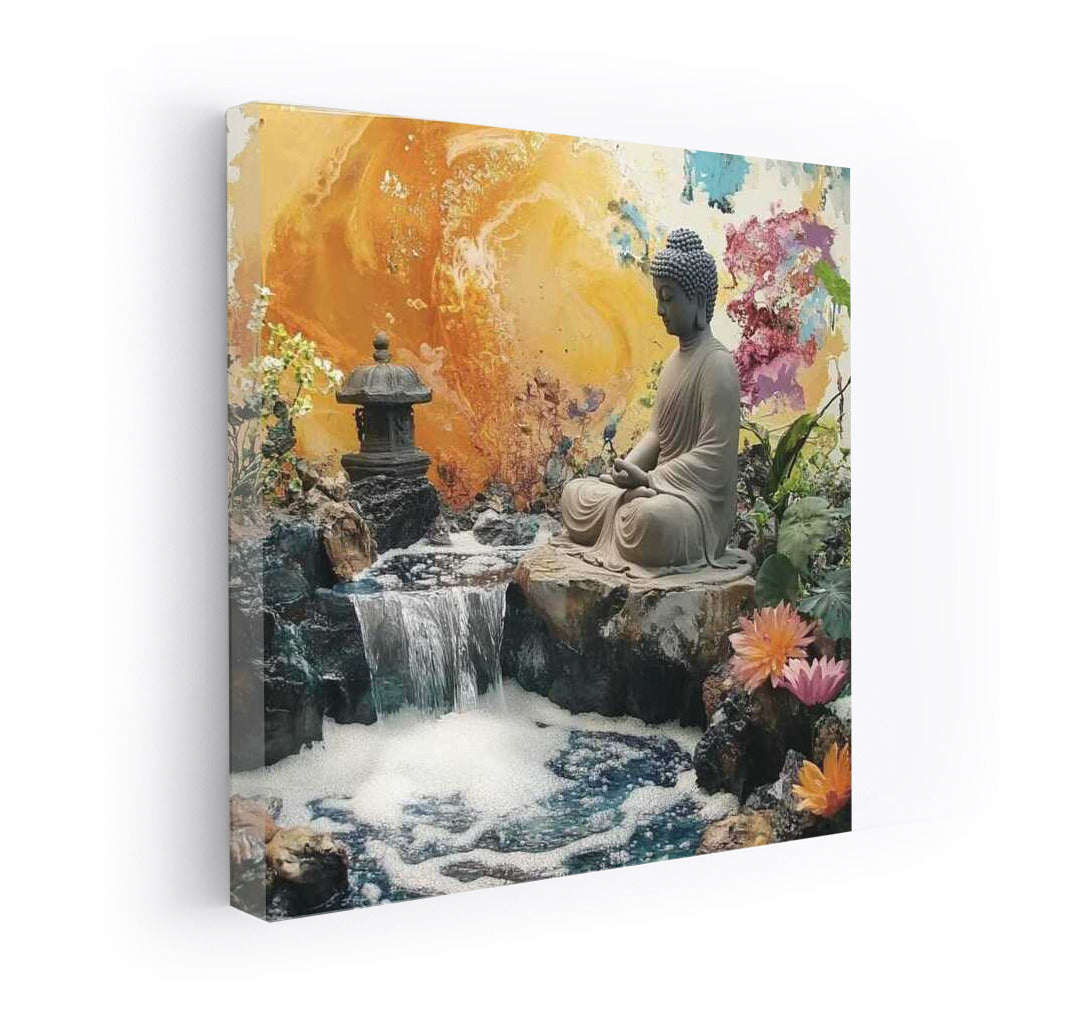 Buddha by the River: Harmony of Nature and Meditation