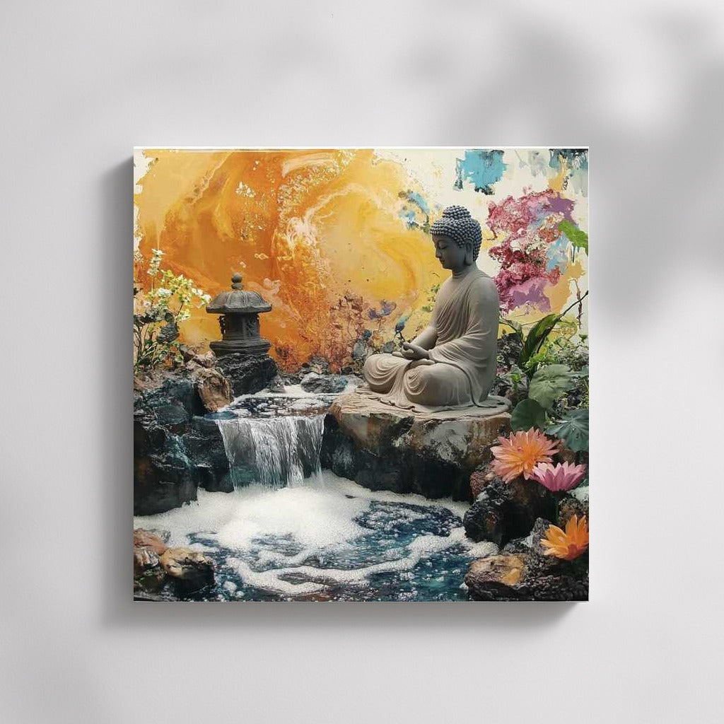 Buddha by the River: Harmony of Nature and Meditation