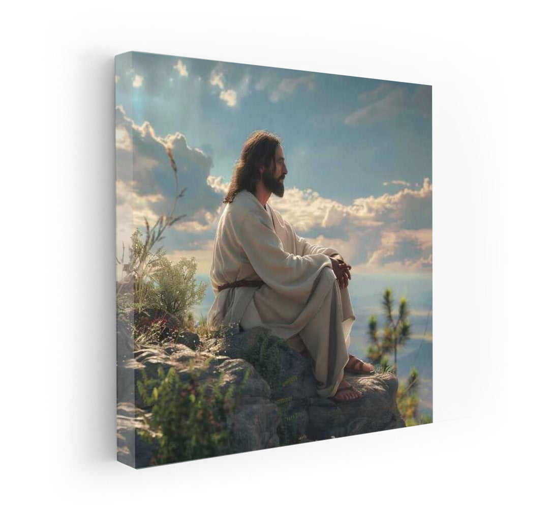 Jesus in Contemplation: Spiritual Harmony on the Mountainside