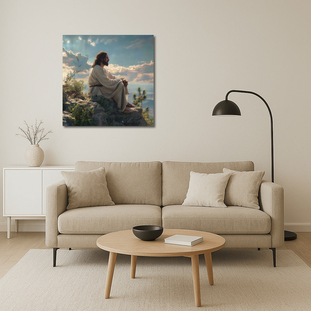 Jesus in Contemplation: Spiritual Harmony on the Mountainside