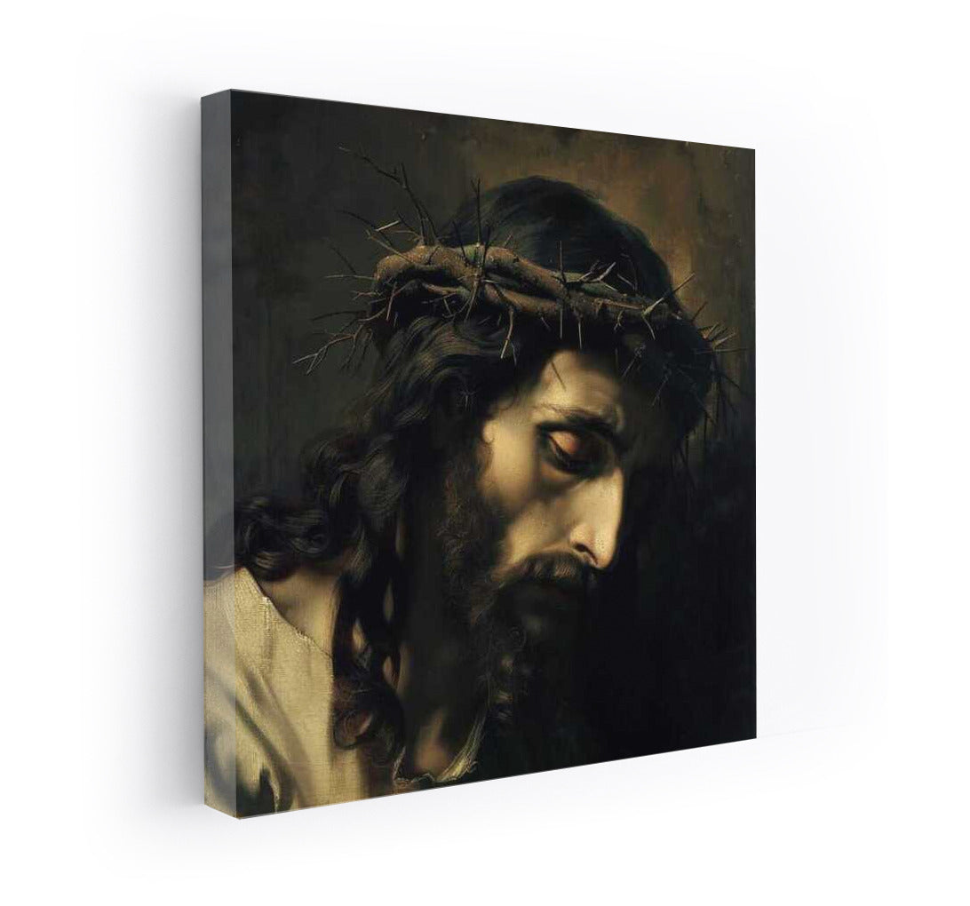 Jesus in the Crown of Thorns: Deep Spiritual Atmosphere