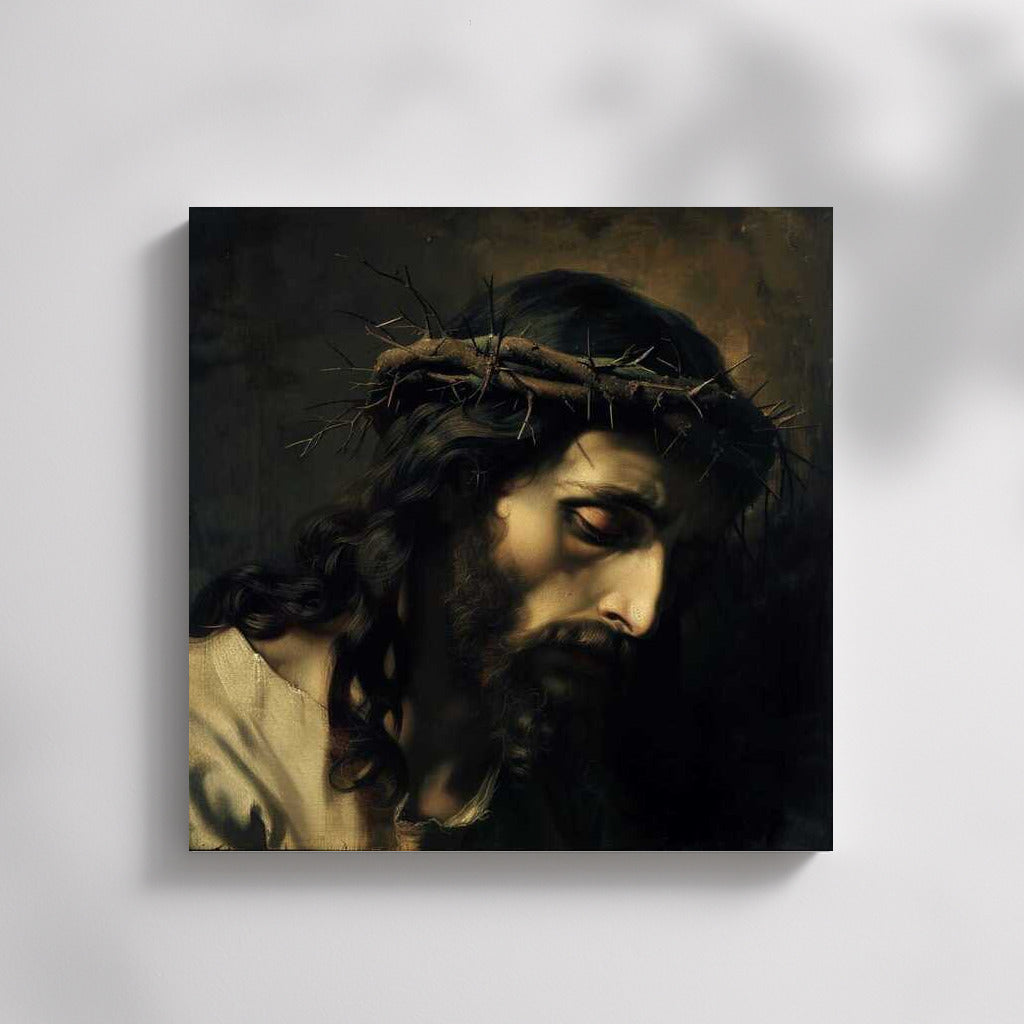 Jesus in the Crown of Thorns: Deep Spiritual Atmosphere