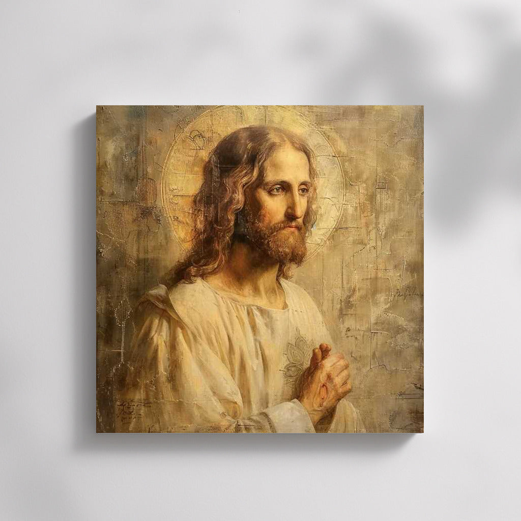 Sacred Harmony: Oil Portrait of Jesus